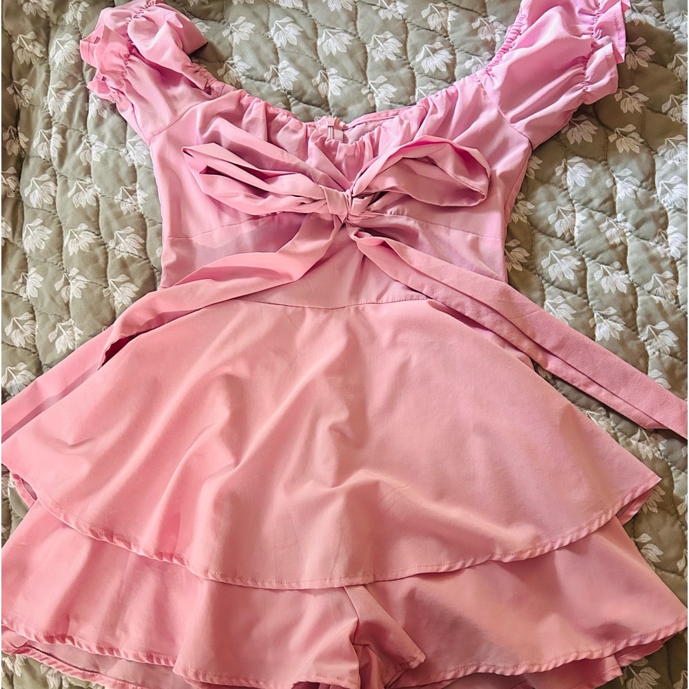 Light Pink Strapless Romper- Size S.